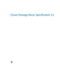 iTunes Package Music Specification 5.2