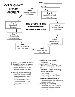Earthquake Resistant Structure Project