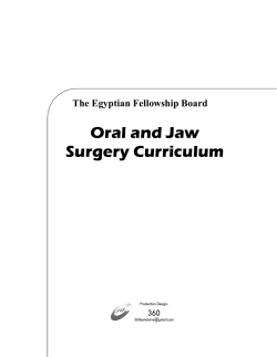 Oral and Jaw Surgery Curriculum