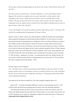 PDF: History of St George`s between 1887 and 1926