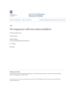 On sequences with zero autocorrelation - Research Online