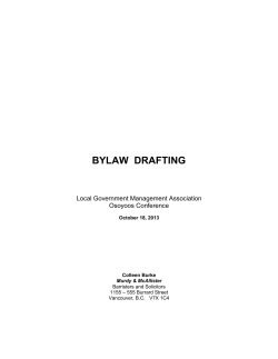 bylaw drafting