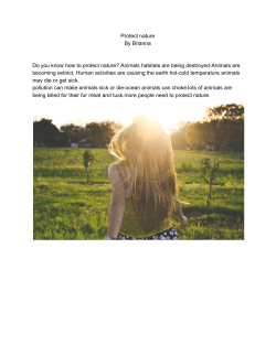 Protect nature By Brianna Do you know how to