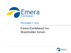 Emera (Caribbean) Inc. Shareholder Forum