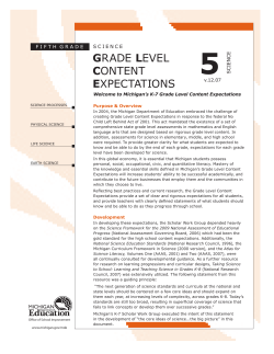 Grade Level Content Expectations