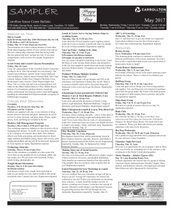 Senior Sampler - City of Carrollton