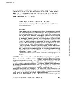 evidence that coated vesicles isolated from brain are calcium