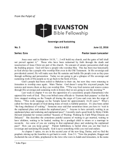 Transcript + - Evanston Bible Fellowship