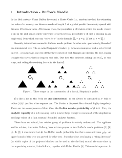 1 Introduction - Buffon`s Needle