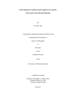 Earth-abundant Transition Metal Complexes for Catalytic Proton and