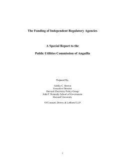 The Funding of Independent Regulatory Agencies.