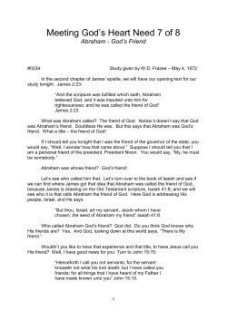 Meeting God`s Heart Need 7 of 8