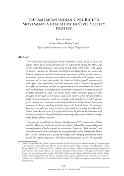 The American Indian Civil Rights Movement: A case study in Civil