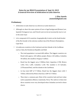 Notes for my MIAS Presentation of Sept 24, 2015 A