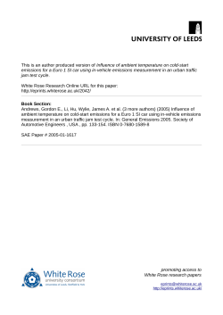 Influence of ambient temperature on cold