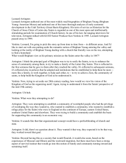 Leonard Arrington Leonard Arrington authored one of the