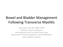 Bowel and Bladder Management Following Transverse MyeliVs