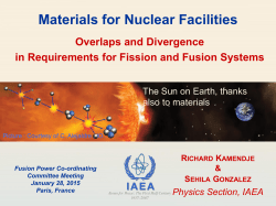Materials for Nuclear Fission and Fusion Reactors