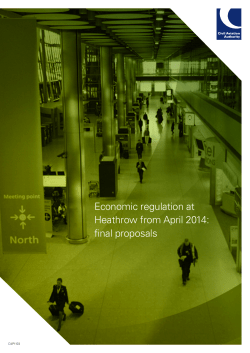 Economic regulation at Heathrow from April