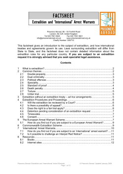 Extradition and `international` arrest warrants