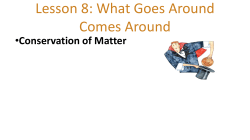 Lesson 8: What Goes Around Comes Around