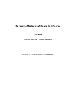 Re-reading Marlowe`s Dido and its influence