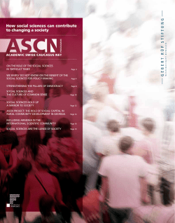 How social sciences can contribute to changing a society