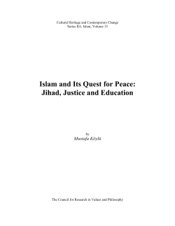 Islam and Its Quest for Peace - Council for Research in Values and