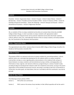 Contents Preamble Article I: Organization Name Article II: Purpose