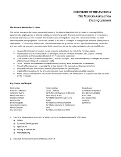 ib history of the americas the mexican revolution