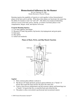 Biomechanical Influences for the Runner