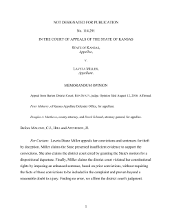 Kansas Court of Appeals - 114291 State v. Miller