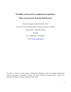 Flexibility and security in employment regulation