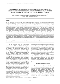 agrochemical and biochemical properties of tipical chernozem soil