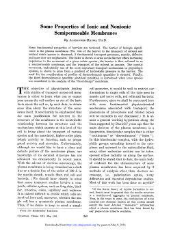 Semipermeable Membranes