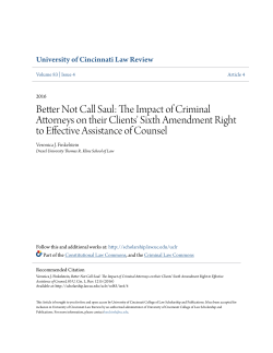 Better Not Call Saul: The Impact of Criminal Attorneys on their