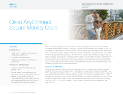Cisco AnyConnect Secure Mobility Client At-a