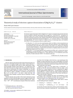Mg(H2O)n - Jack Simons - The University of Utah