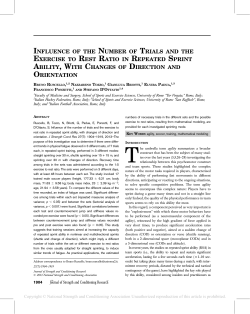 influence of the number of trials and the exercise to rest ratio in