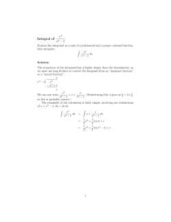 Integral of x3/x2-1 - MIT OpenCourseWare