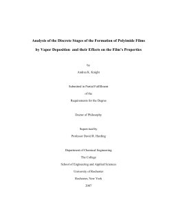 Modeling the Vapor Deposition Polymerization Process: