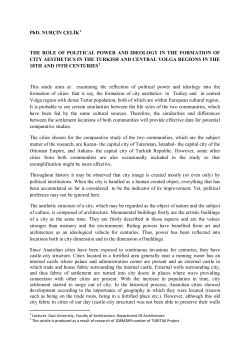 PhD. NUR&Ccedil;İN &Ccedil;ELİK1 THE ROLE OF POLITICAL POWER AND