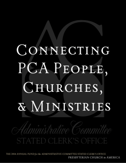 Connecting PCA People,Churches,and Ministries