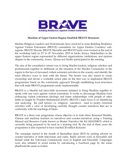 Muslims of Upper Eastern Region Establish BRAVE Structures