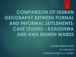 COMPARISON OF HUMAN GEOGRAPHY BETWEEN FORMAL