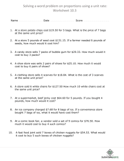 Solving a word problem on proportions using a unit rate: Worksheet