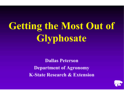 Getting the Most Out of Glyphosate - K