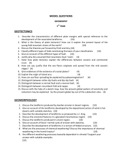 MODEL QUESTIONS GEOTECTONICS GEOMORPHOLOGY