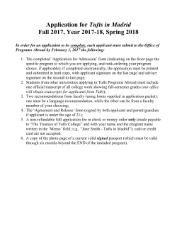 Application Packet for Tufts in Chile