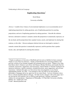 Implicating Questions - Acsu Buffalo